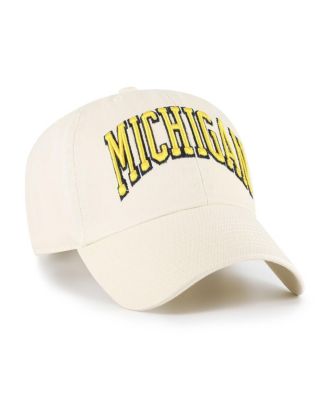 Men's Sand Michigan Wolverines Vault Clean Up Adjustable Hat