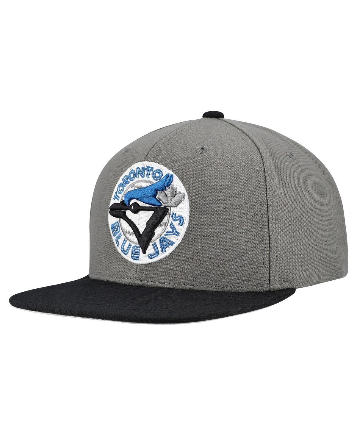 Mitchell & Ness Mitchell Ness Men's Gray Toronto Blue Jays Cooperstown Collection Basic Flip Snapback Hat In Gray