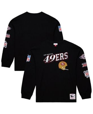 Mitchell & Ness - Men's Black San Francisco 49ers Training Camp Vintage Logos Long Sleeve T-Shirt