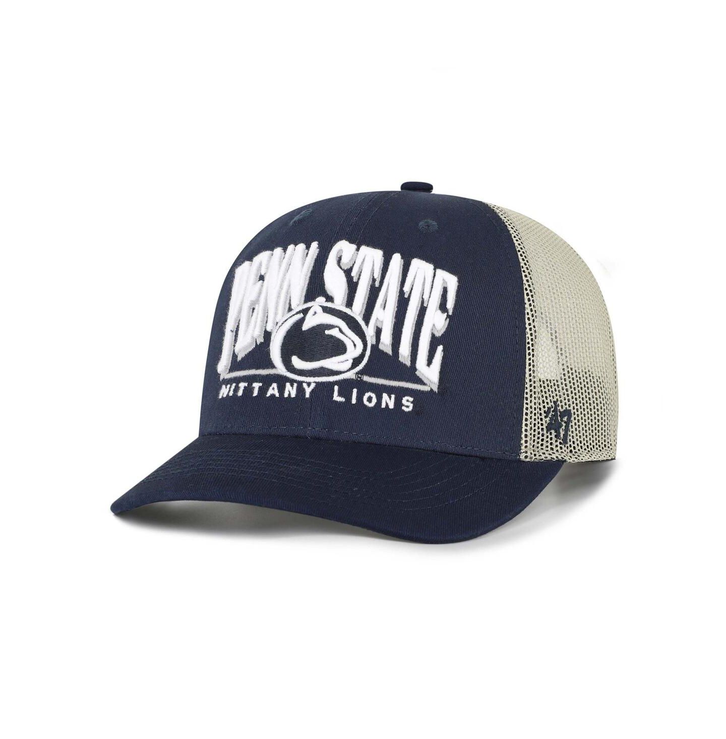 Мужская кепка '47 Brand Navy Penn State Nittany Lions Arid Adjustable Trucker Hat — фото 1