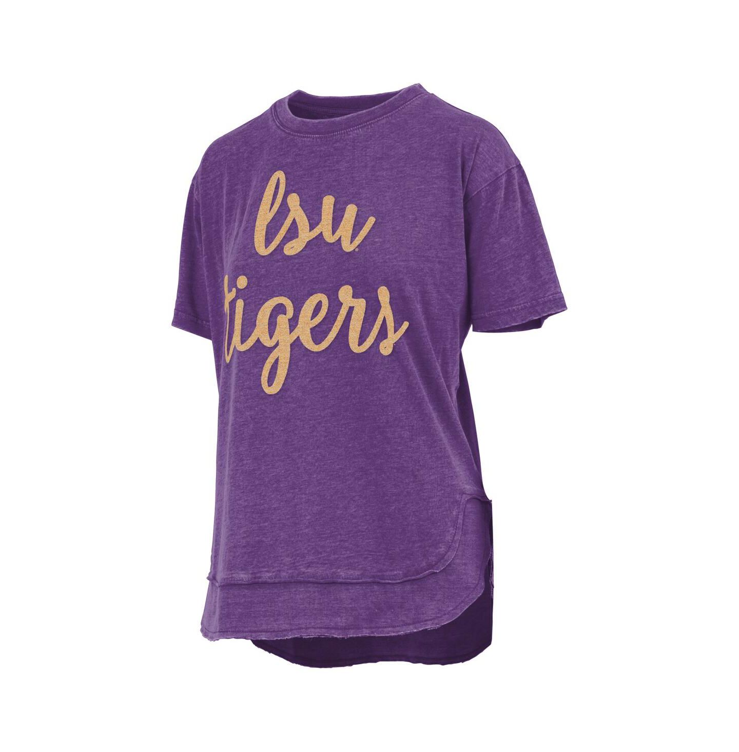 Женская футболка Pressbox Purple LSU Tigers Poncho — фото 3
