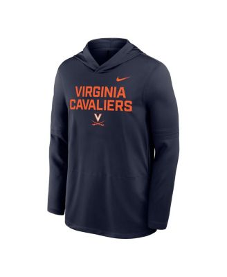 Men's Navy Virginia Cavaliers 2025 Sideline Dri-FIT Long Sleeve Hoodie T-Shirt