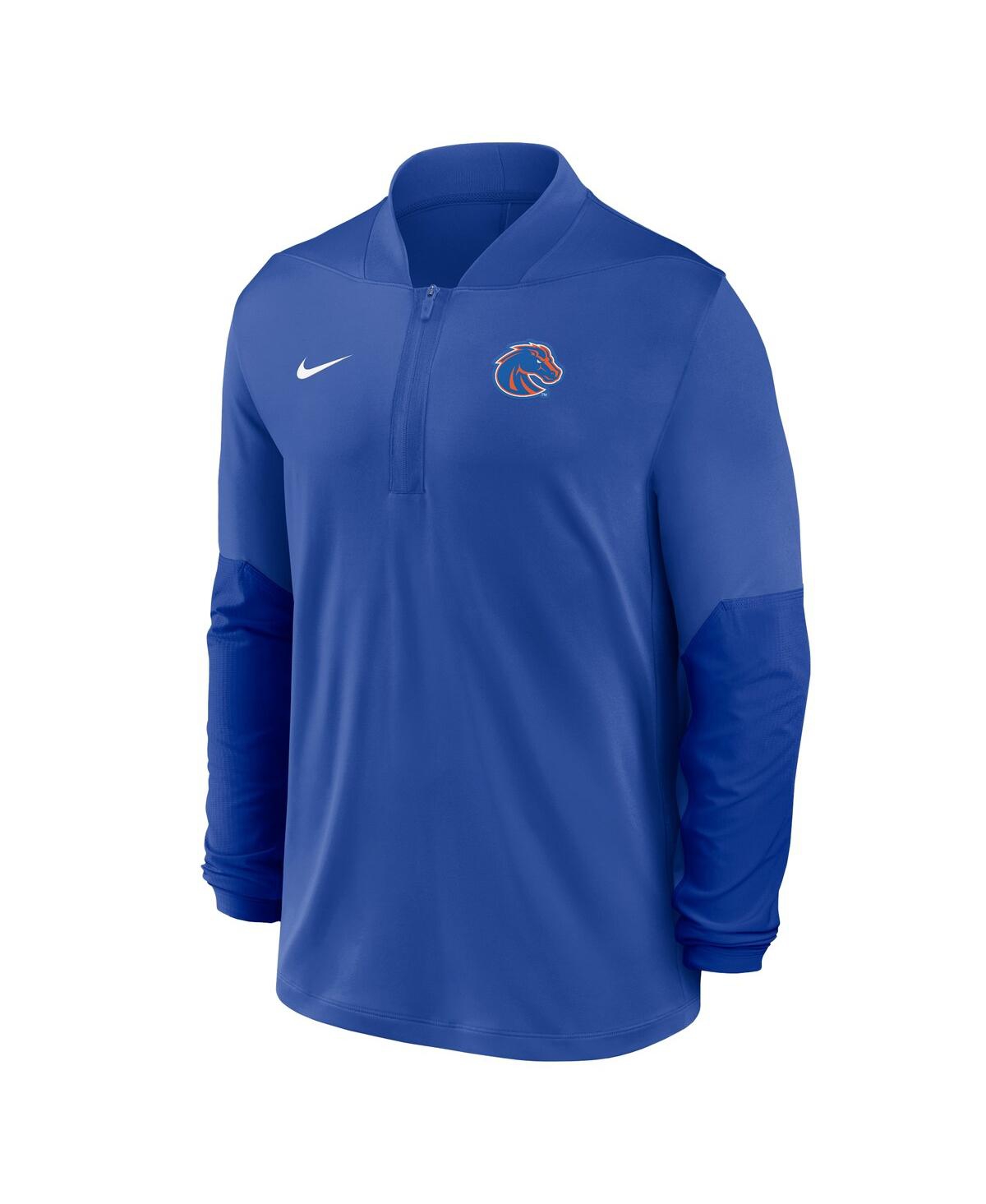 Nike Men's Royal Boise State Broncos Dri-fit Half-zip Pullover Sweatshirt In Blue