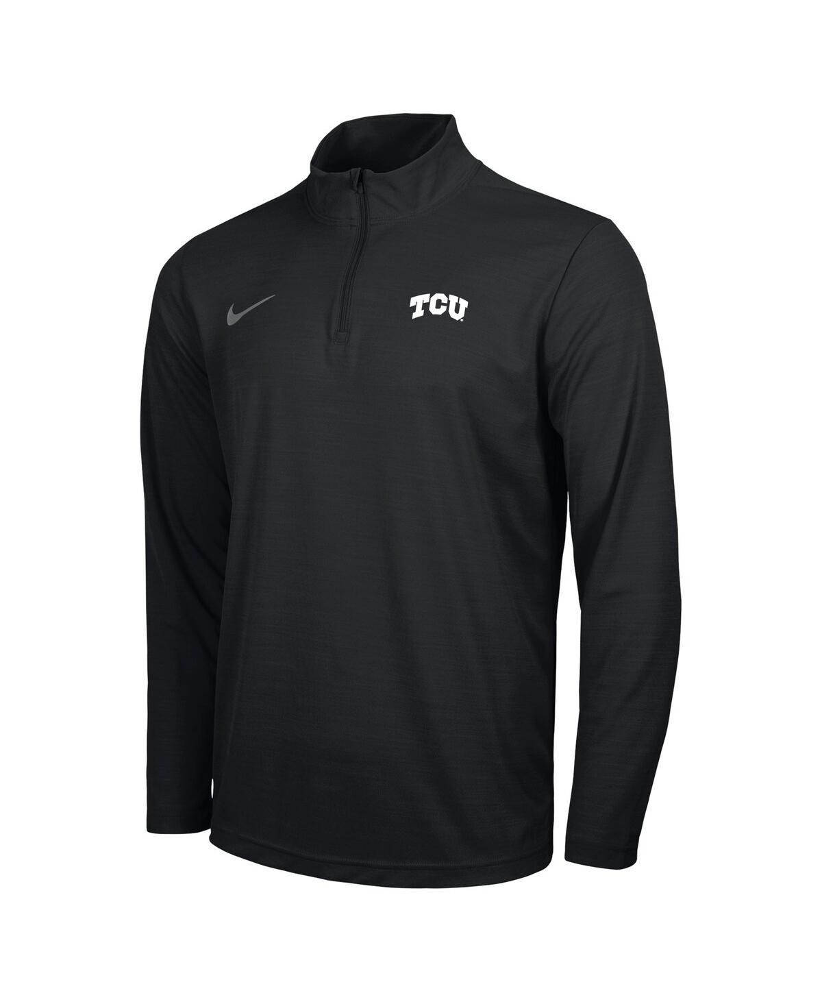Nike Men's Black Tcu Horned Frogs Intensity Performance Quarter-zip Pullover Sweatshirt In Black