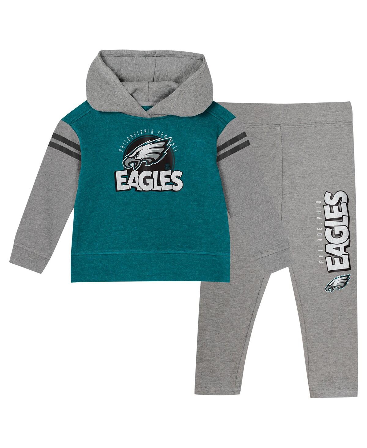 Outerstuff Toddler 2-Piece Philadelphia Eagles Club House Long Sleeve Hoodie Top and Leggings Set