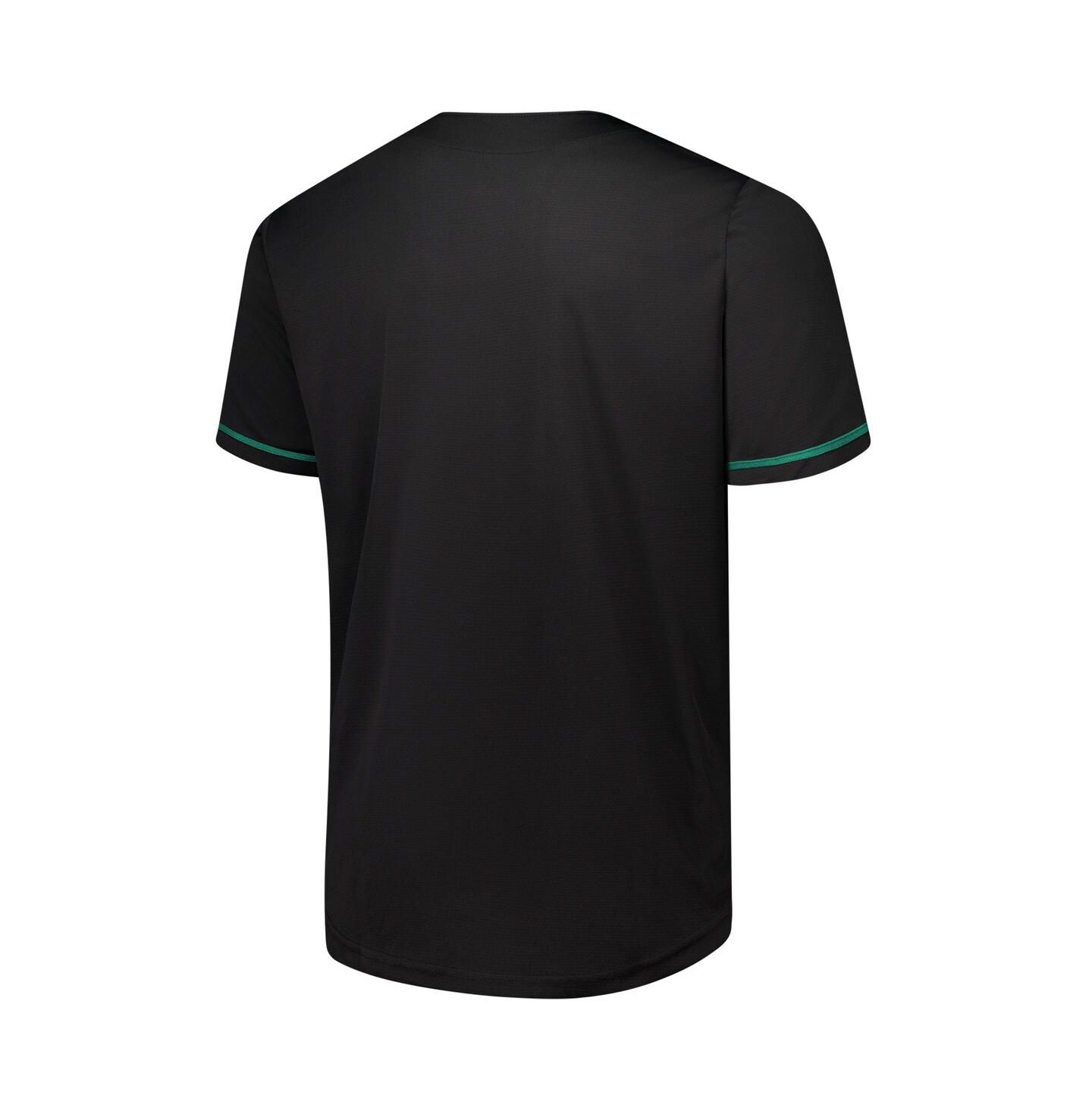 Мужская рубашка Fanatics Black New York Jets Pop Full-Button — фото 2