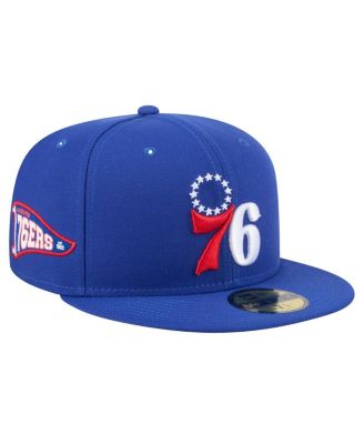 New Era - Men's Royal Philadelphia 76ers Throwback Pennant 59FIFTY Fitted Hat