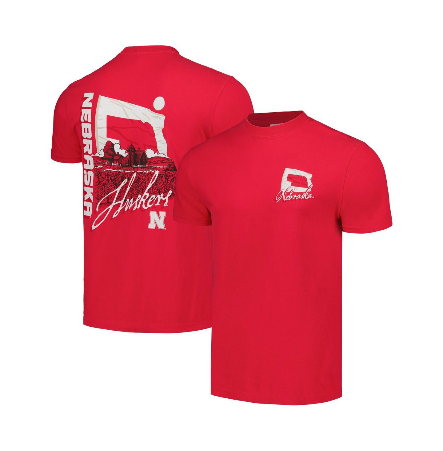 Футболка Image One Scarlet Nebraska Huskers Hyper Local Farming Flag Skyline — фото 1