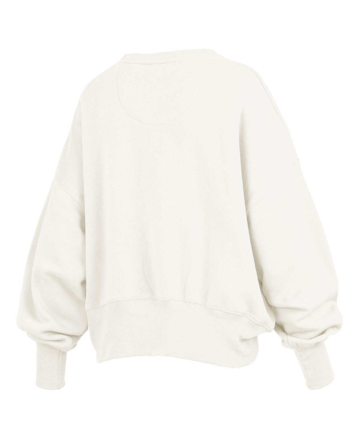 Pressbox Women's Cream Texas A&m Aggies Chelsea Oversized Pullover Sweatshirt In White