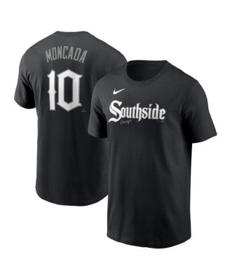 Nike - Men's Yoan Moncada&nbsp;Black Chicago White Sox City Connect Fuse Name Number T-Shirt