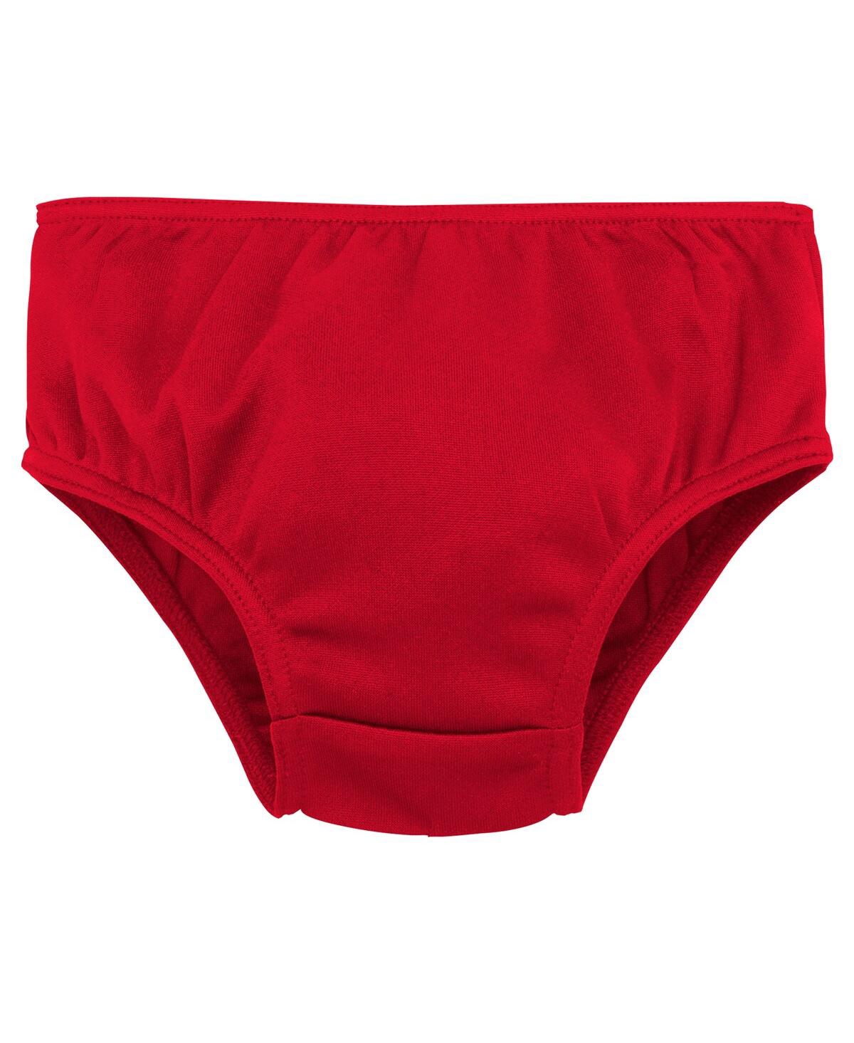 Outerstuff Girls Toddler 2-piece Scarlet Nebraska Huskers Cheer Captain Dress Bloomers Set In Red