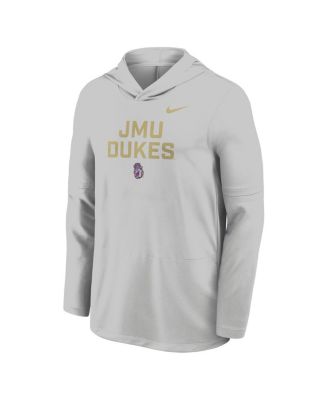 Men's Gray James Madison Dukes Sideline Dri-FIT Lightweight Sweatshirt