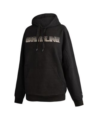 Men's Black Grambling Tigers Puff Print Sliced Pullover Hoodie