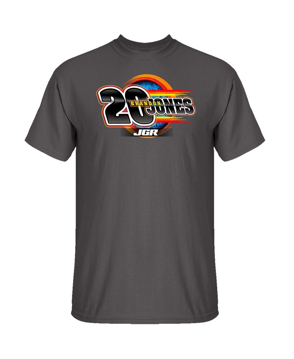 Joe Gibbs Racing Team Collection Men's Charcoal Brandon Jones Menards Car T-shirt In Gray