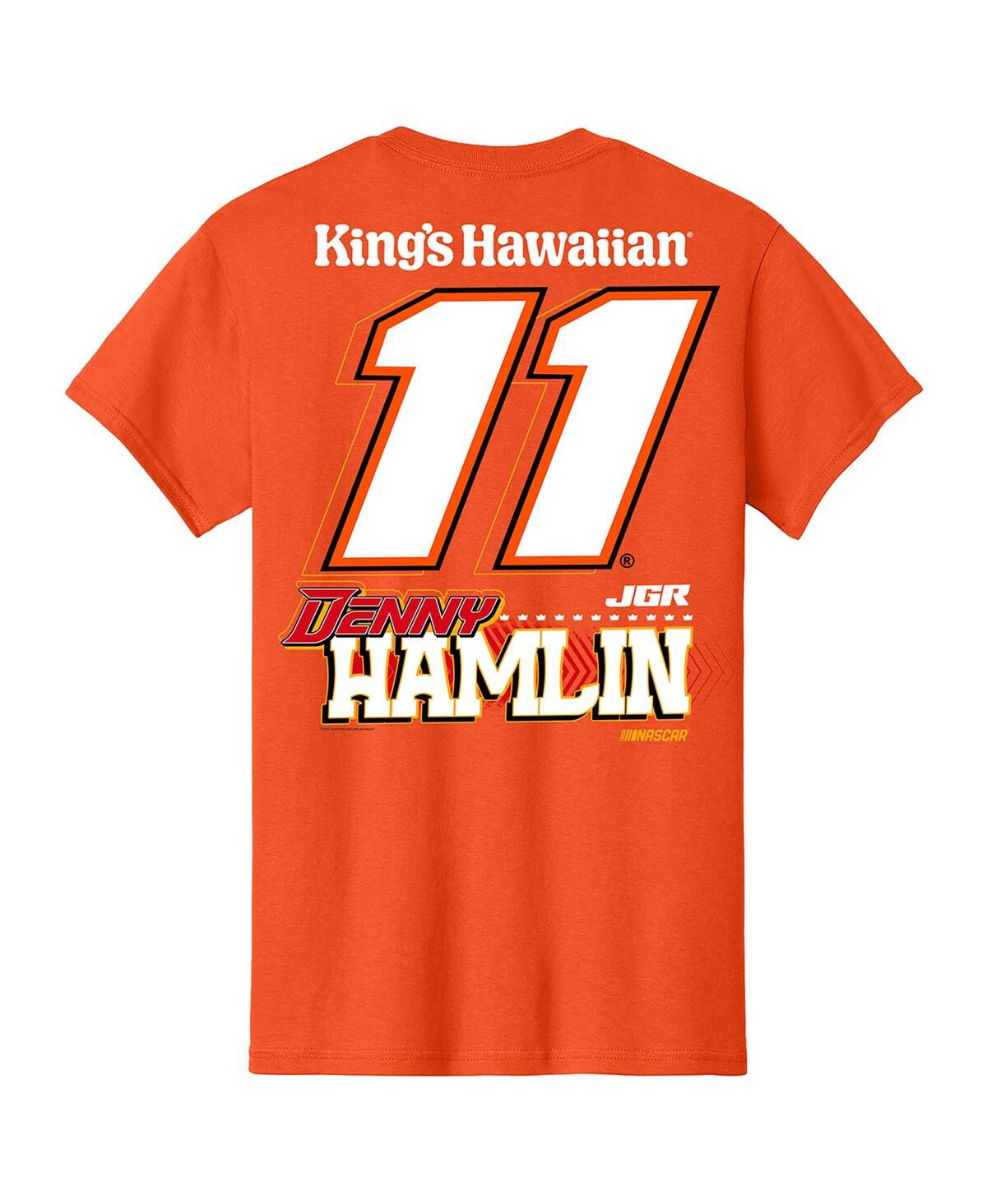 Joe Gibbs Racing Team Collection Orange Denny Hamlin King's Hawaiian T-shirt In Orange