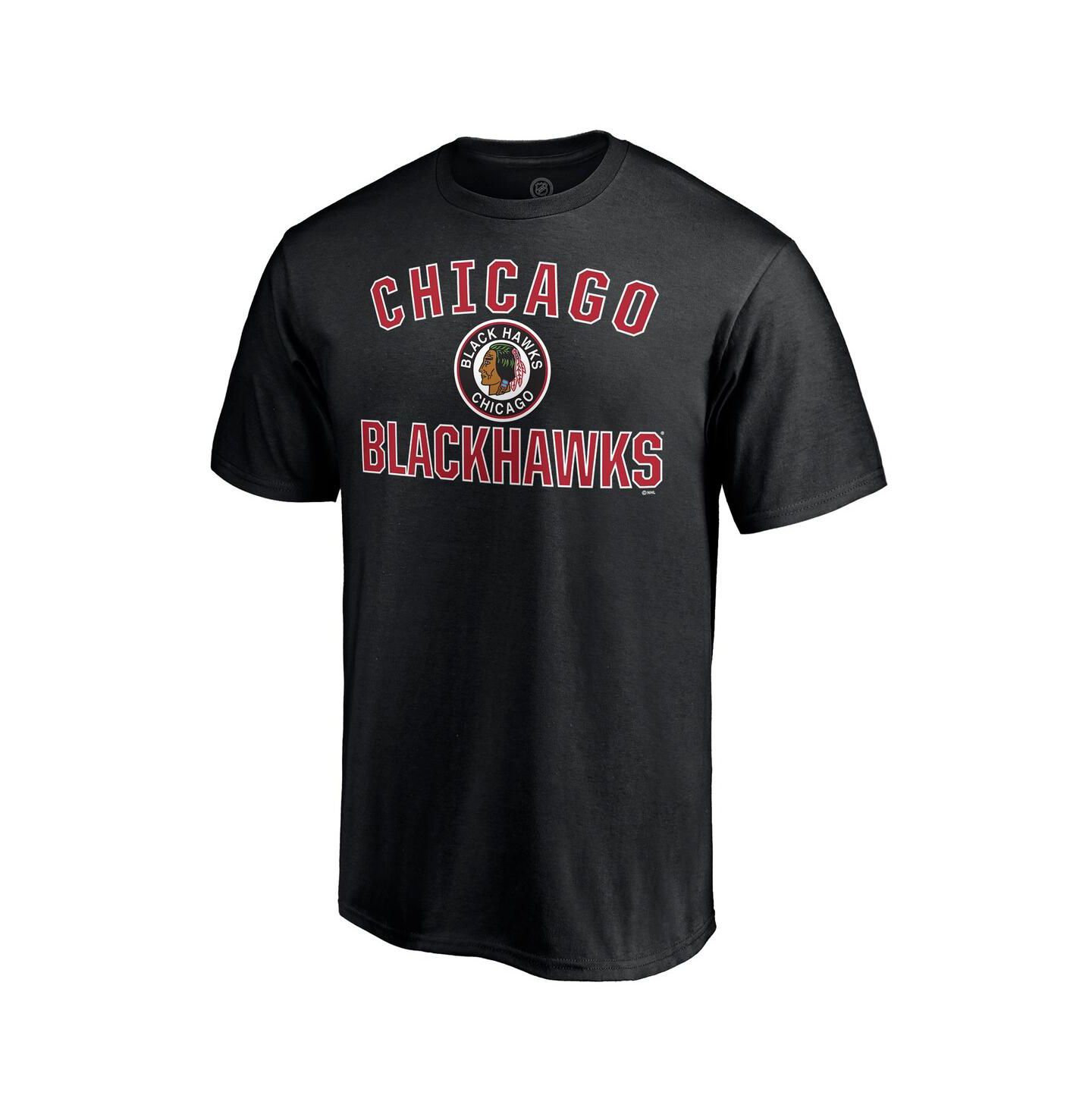 Мужская футболка Fanatics Mto Label Black Chicago Blackhawks Special Edition Victory Arch — фото 3