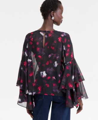Women's Printed Ruffled Top