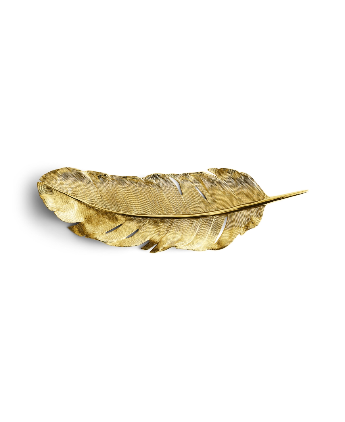 Michael Aram Feather Tray In Gold