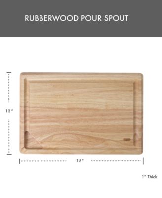 Rubberwood Pour Spout Board, 12" x 18"