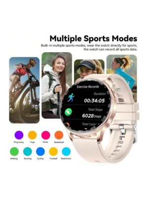 VASIP Smart Watches For Women With Earbuds (Call Receive/Music Playback) IP67 100+ Sports Modes Health Monitor Message Notification Weather Forecast Remote Camera Control For IOS Android Perfect Gifts For Women