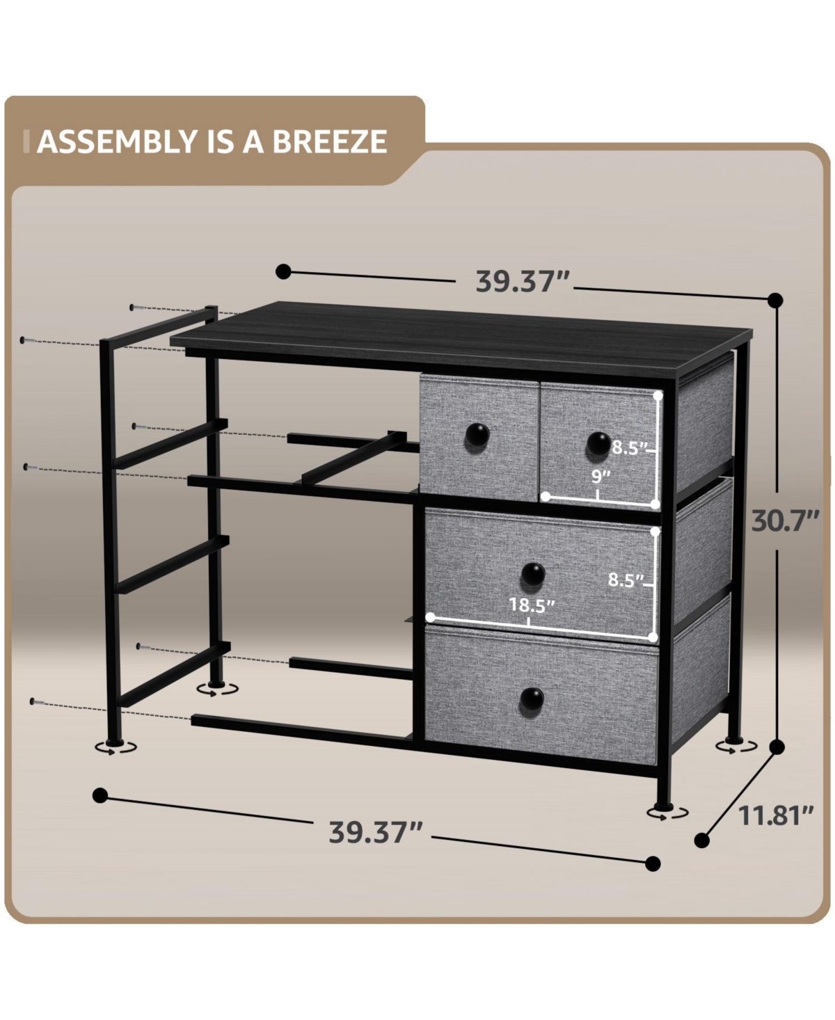 Sorbus Chest Dresser with 8 Drawers