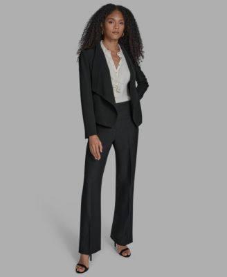 Women's Padded Shoulder Open Front Jacket