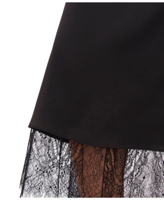 Women's Side Zipper Straight Midi Skirt