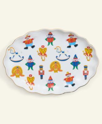 Macy's - Thanksgiving Day Parade Scalloped Ceramic Parade Float Oval Serving Platter