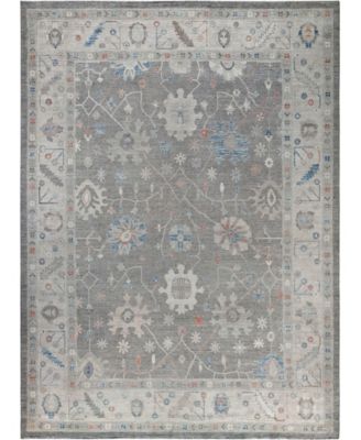 Adorn Hand Woven Rugs Colorful Oushak M0103 33 Rug Collection In Gray