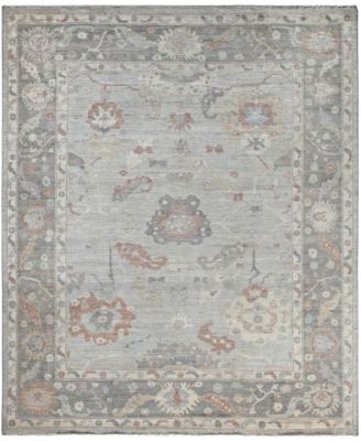 Adorn Hand Woven Rugs Colorful Oushak M0103 52 Rug Collection In Gray