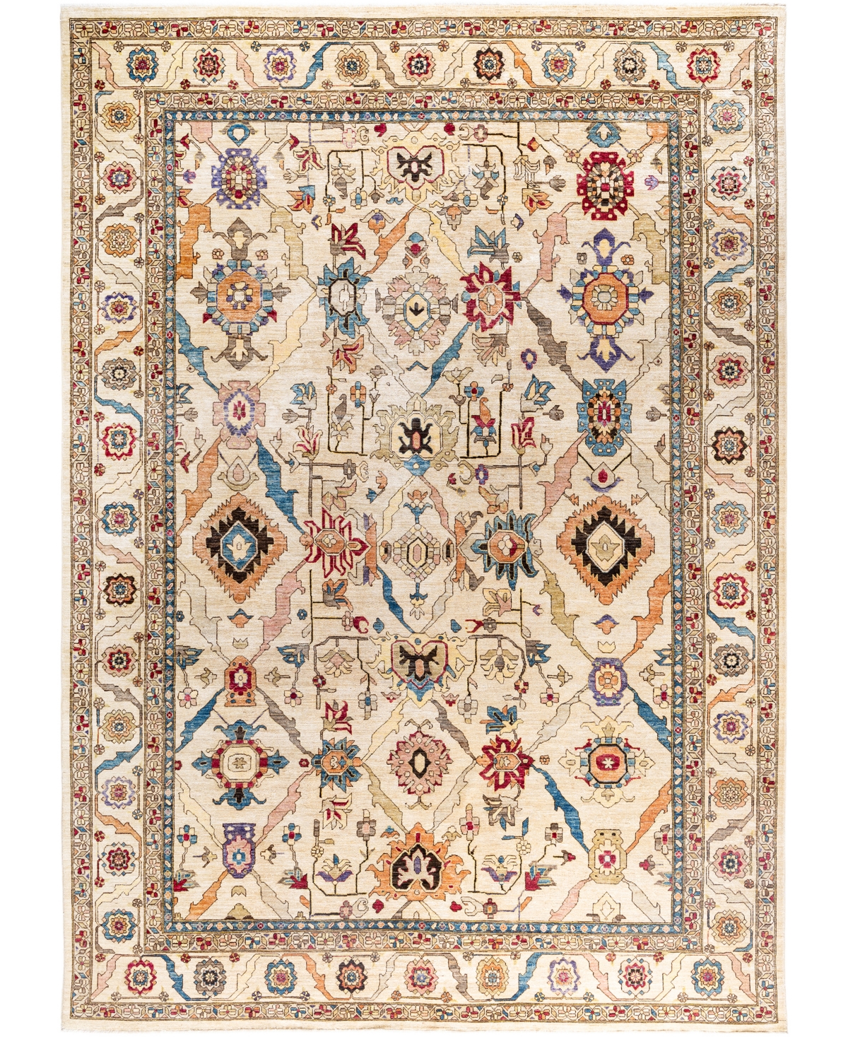 Adorn Hand Woven Rugs Serapi M0103-72 9'11"x13'11" Area Rug In White