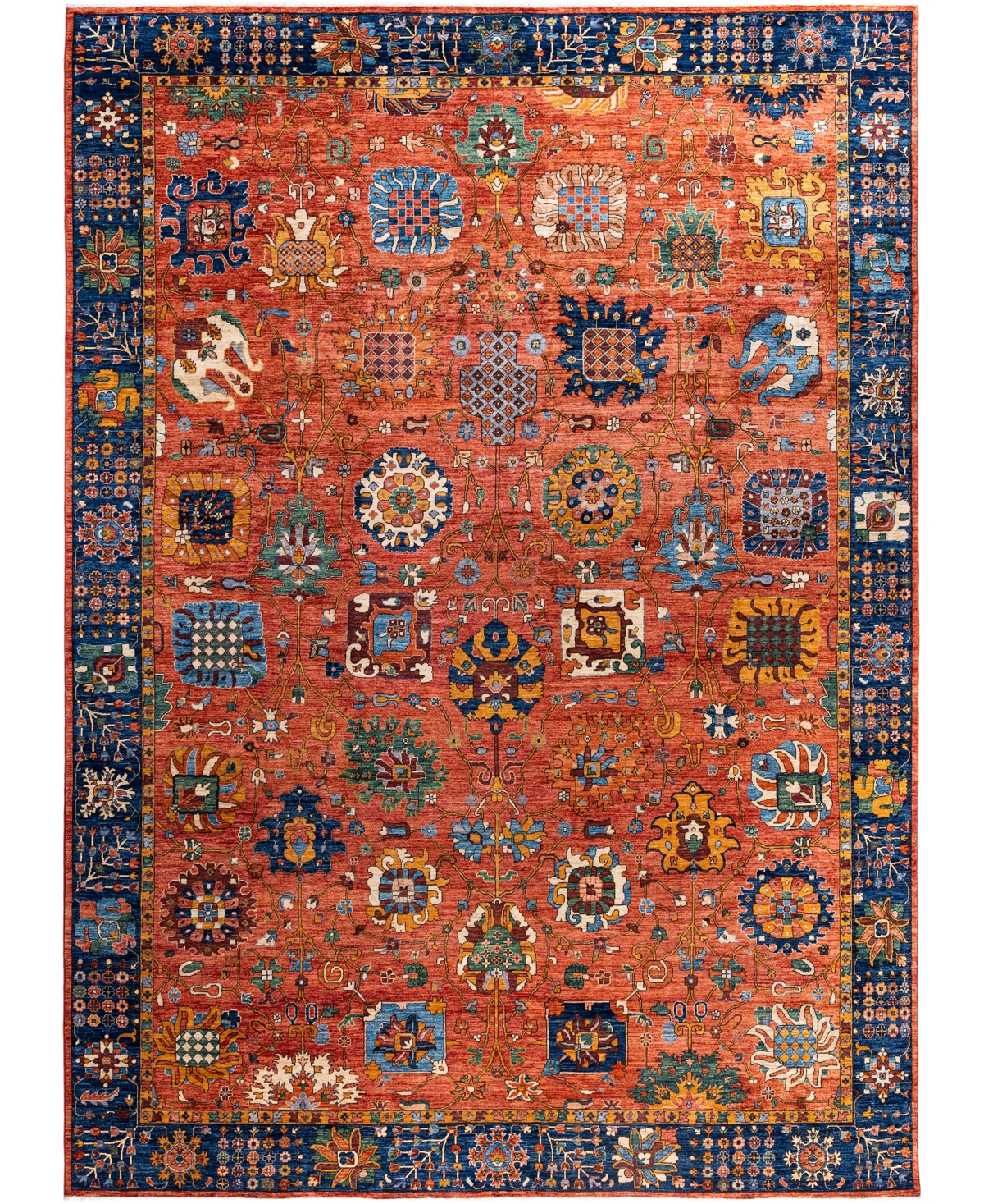 Adorn Hand Woven Rugs Serapi M0103-82 9'11"x13'8" Area Rug In Red