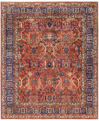 Adorn Hand Woven Rugs Serapi M0103 188 Rug Collection In Red