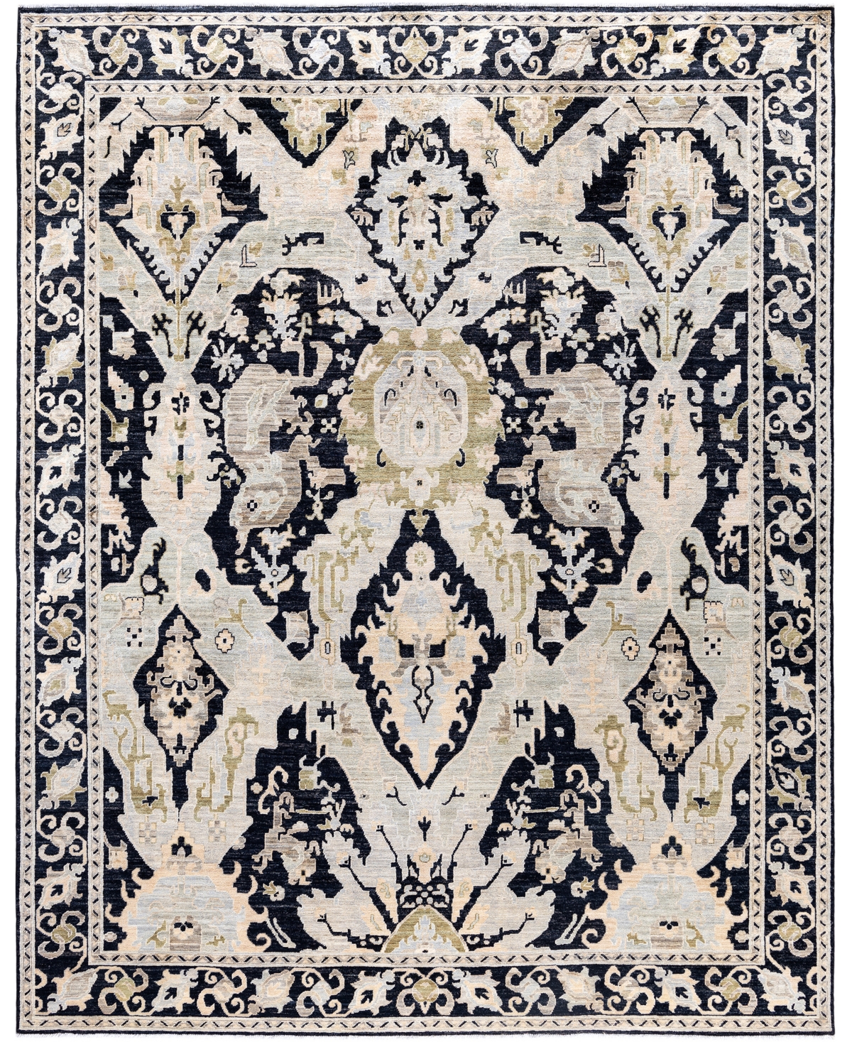 Adorn Hand Woven Rugs Serapi M0103-205 7'11"x9'10" Area Rug In Black