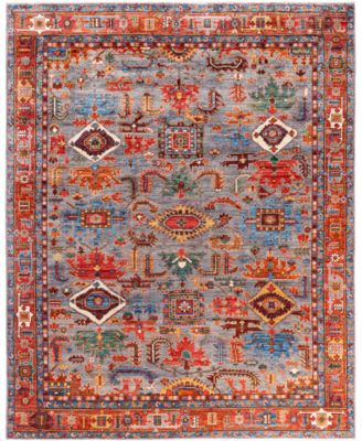 Adorn Hand Woven Rugs Serapi M0103 248 Rug Collection In Gray