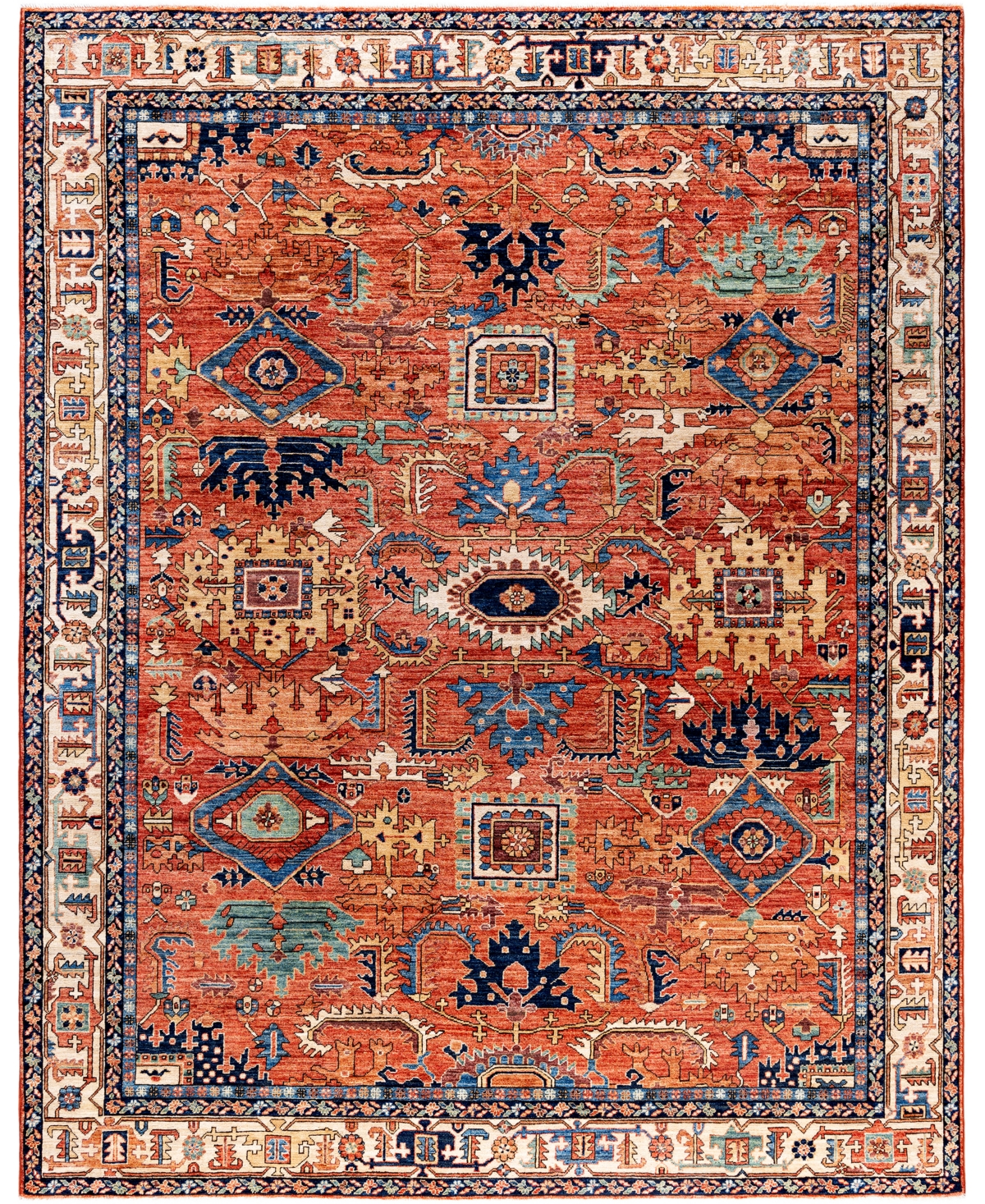 Adorn Hand Woven Rugs Serapi M0103-279 8'1"x10'3" Area Rug In Orange