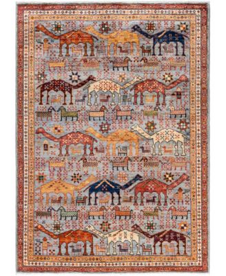 Adorn Hand Woven Rugs Serapi M0103 319 Rug Collection In Gray