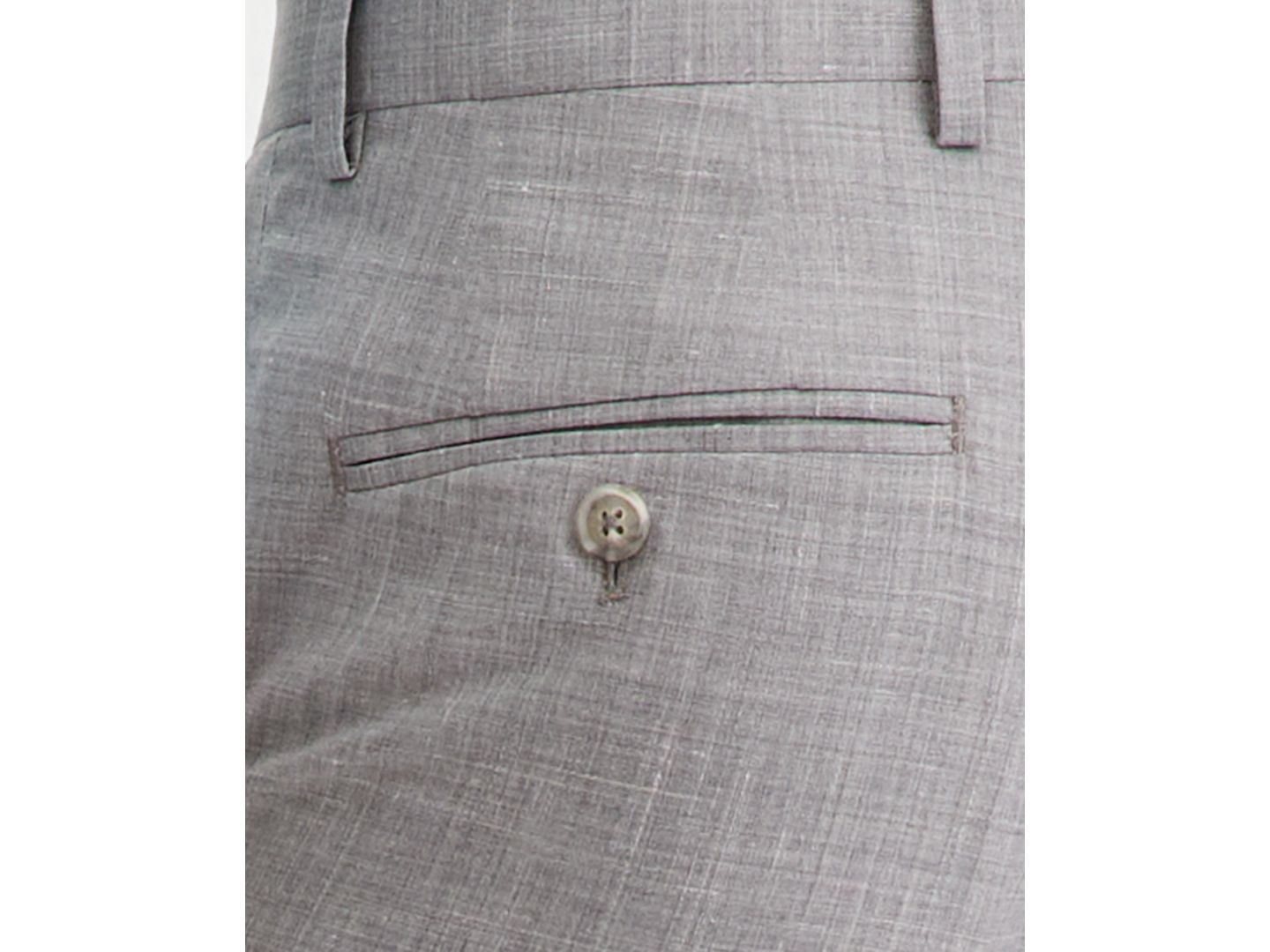 Мужские брюки Ted Baker Modern-Fit Wool-Blend Suit Separate, цвет: Светлый серый — фото 4