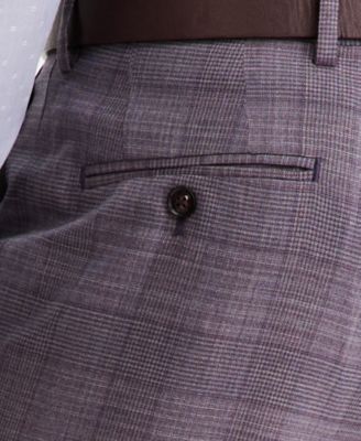 Men's Modern-Fit Plaid Suit Separate Pants