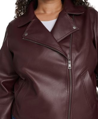 Plus Size Long Sleeve Moto Jacket