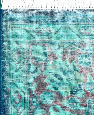 Adorn Hand Woven Rugs Fine Vibrance M1130 Rug Collection In Green