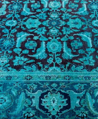 Adorn Hand Woven Rugs Fine Vibrance M1322 Rug Collection In Blue
