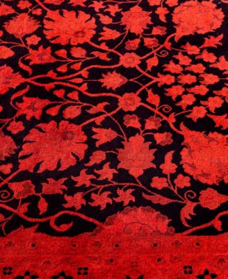 Adorn Hand Woven Rugs Fine Vibrance M1411 Rug Collection In Orange