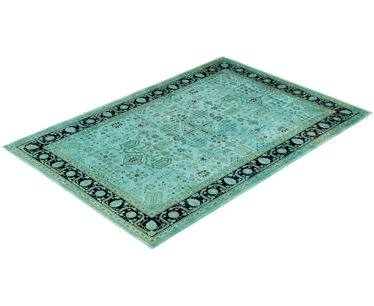 Adorn Hand Woven Rugs Fine Vibrance M1381 6'1"x8'10" Area Rug In Green
