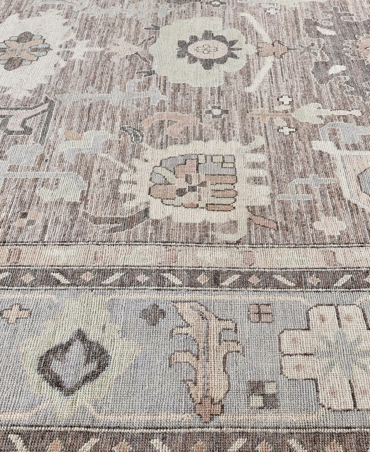 Adorn Hand Woven Rugs Colorful Oushak M0103-32 10'2"x13'8" Area Rug In Brown