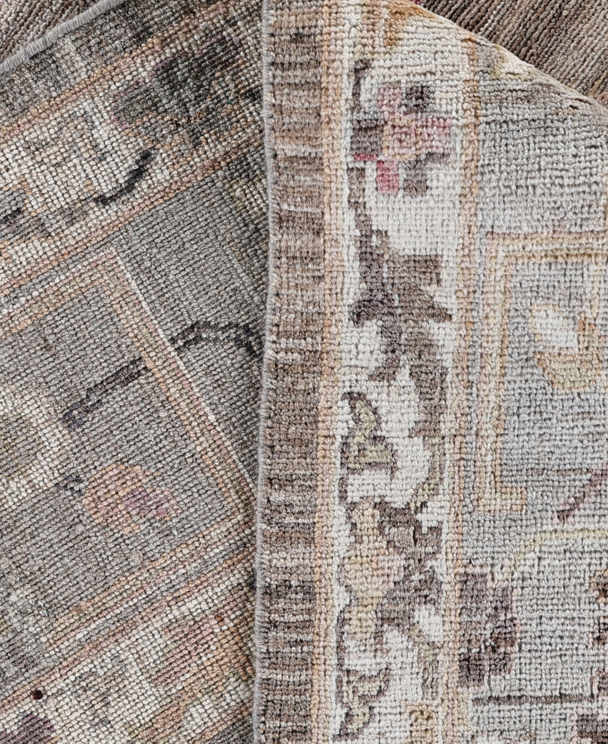 Adorn Hand Woven Rugs Colorful Oushak M0103-42 9'2"x12'3" Area Rug In Brown