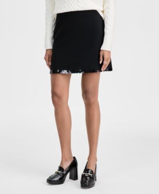 Women's Paillette-Hem Mini Skirt, Macy's Exclusive