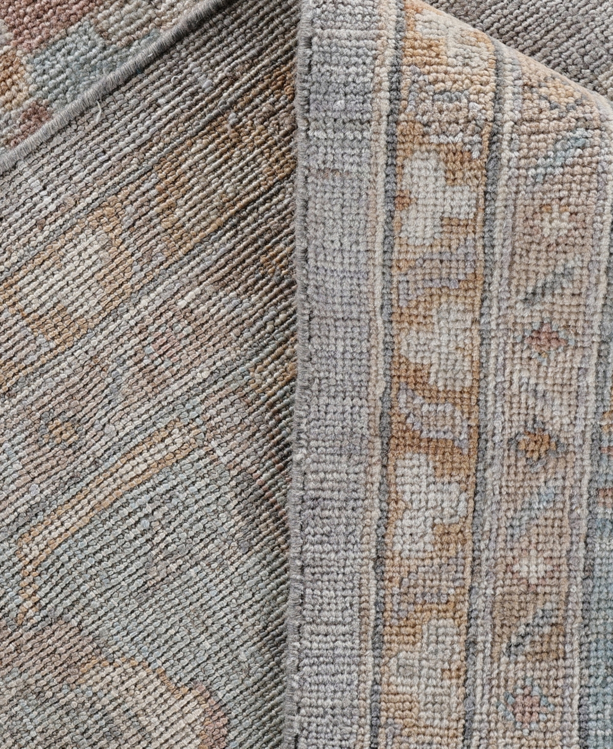 Adorn Hand Woven Rugs Colorful Oushak M0103-51 8'4"x9'10" Area Rug In Gray