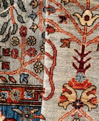 Adorn Hand Woven Rugs Serapi M0103 116 Rug Collection In Gray