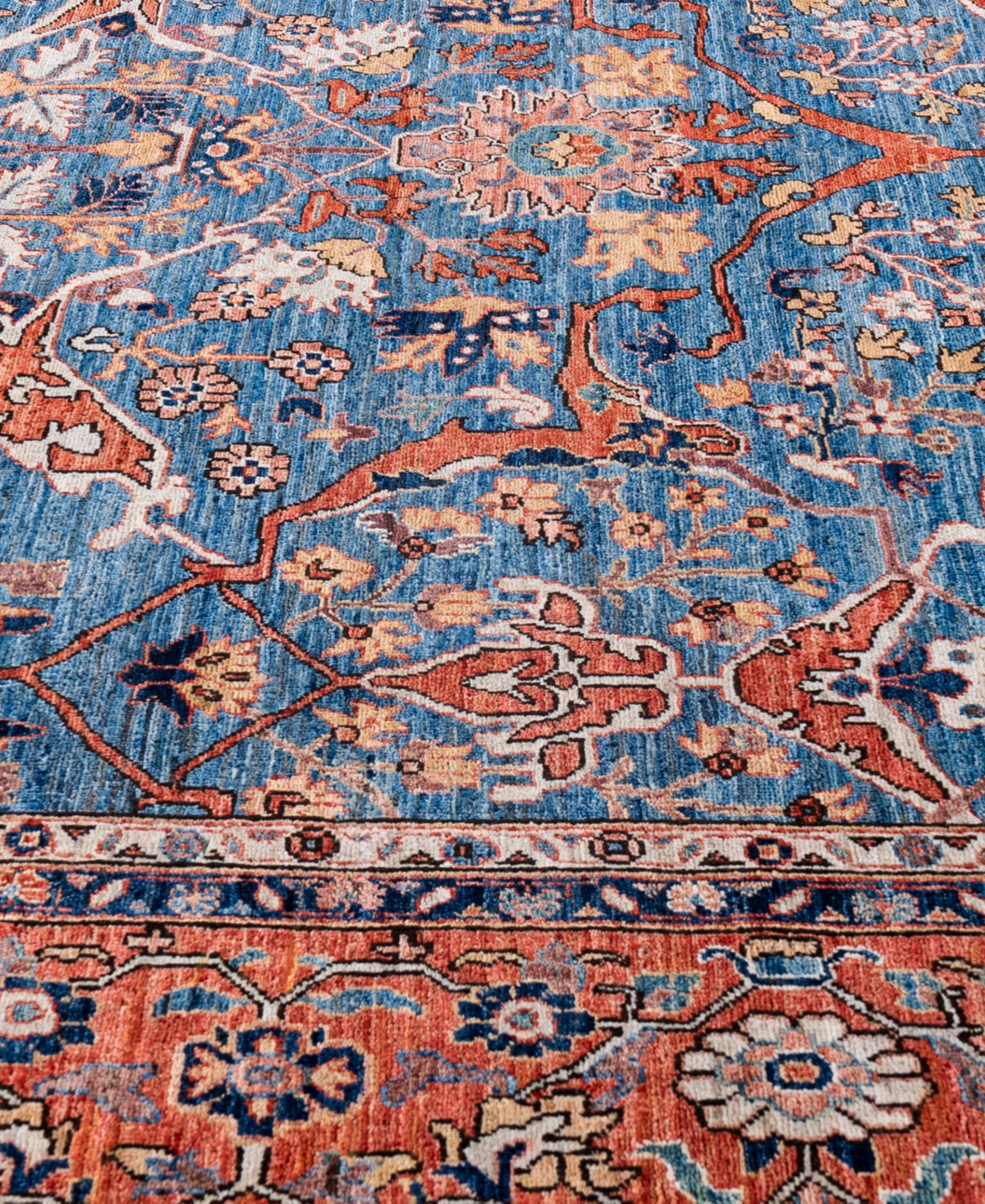 Adorn Hand Woven Rugs Serapi M0103-120 9'1"x12'3" Area Rug In Blue